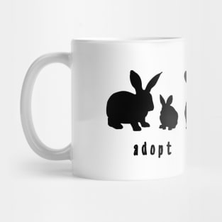 Adopt Don't Shop - Bunny Edition (Unisex Black) Mug